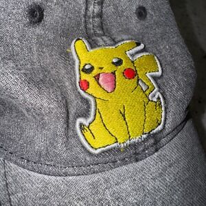 2016 Pokémon Pikachu Gray Baseball Cap Hat Leather Adjustable Strap Adult